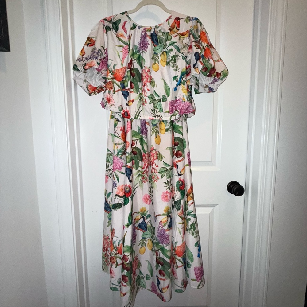 Calypso St. Barth | Floral Bird Print 2-Piece Set | Maxi Skirt & Blouse | Size S